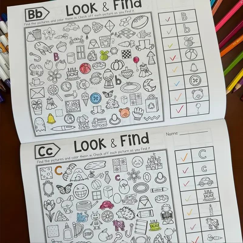 Children's Search for Items Game, Enhance Visual Perception, Fun Coloring Book, Focus and Attention, Drawing Exercise Book