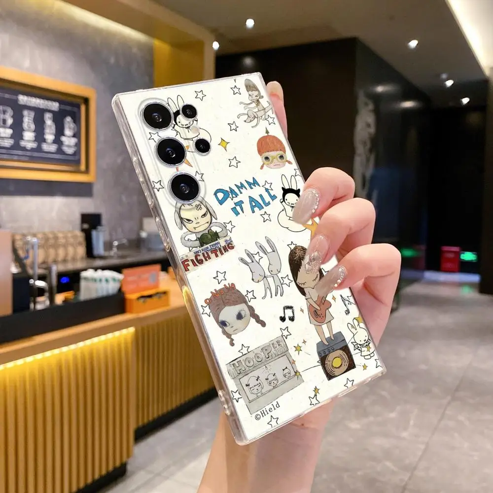 Japan Yoshimoto nara cartoon girl Color Phone Case For Samsung Galaxy  S26 Ultra S25 FE S25 Edge transparent soft shell Covers