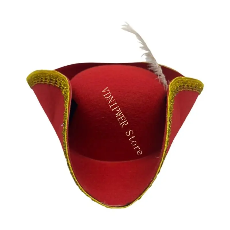 Bordado Halloween Pirate Cosplay Props Caps for Children's Imaginative Play D08E