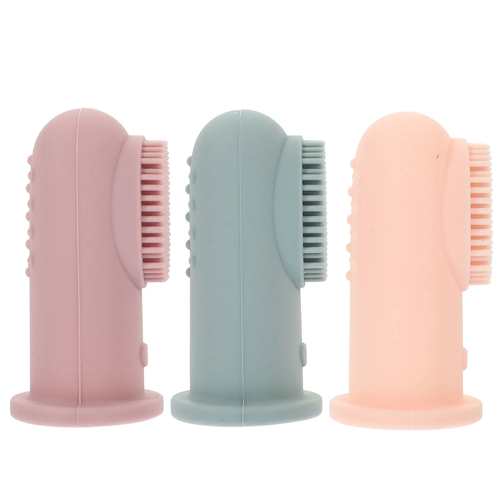 

3 шт., детская зубная щетка, силиконовая детская зубная щетка в горошек для ухода за полостью рта младенца, мягкая щетка для чистки зубов, детский массаж десен