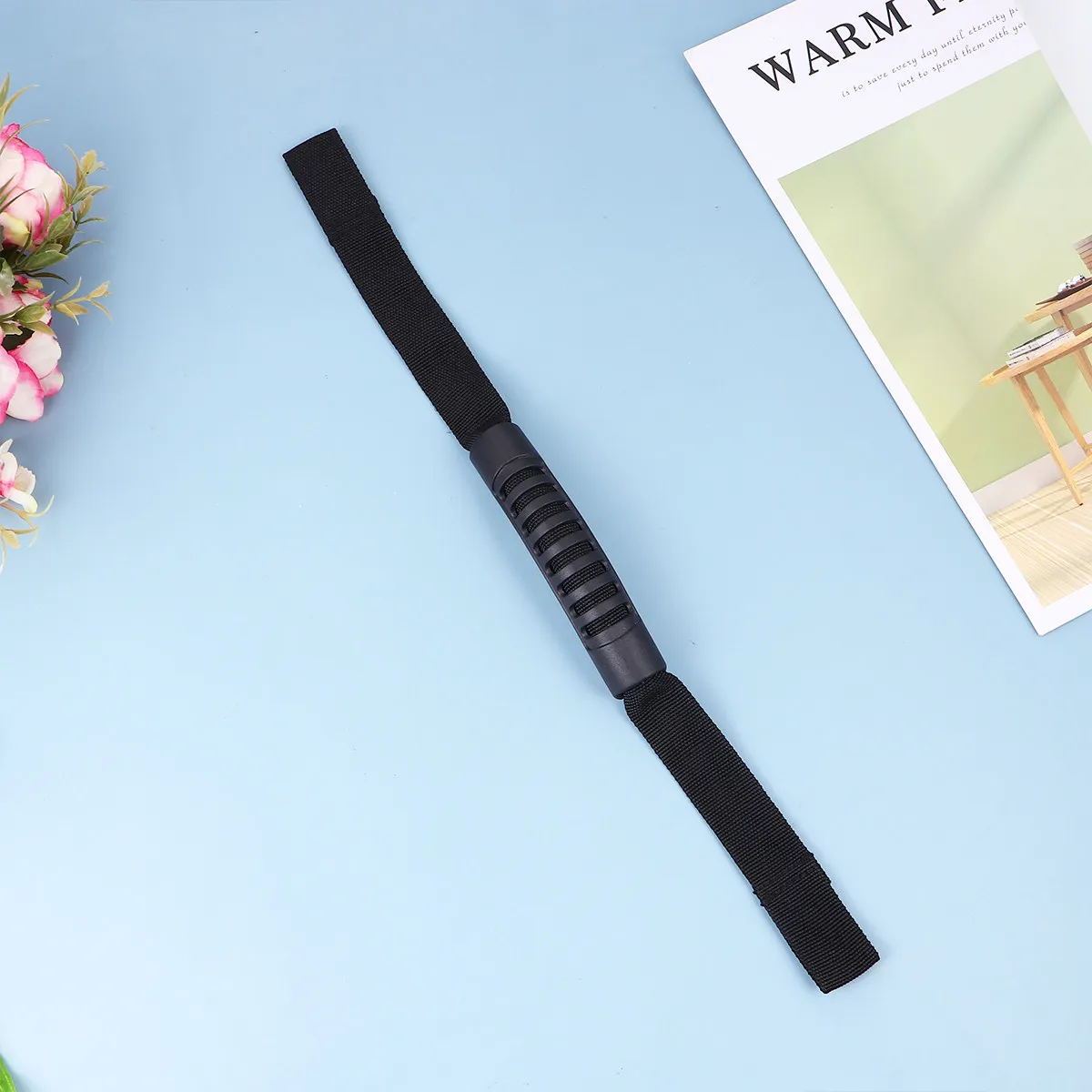 2Pcs Automotive Safety Handle Adjustable Standing Aid Car Support Belt for Elderly Assistance Disability Auto Black