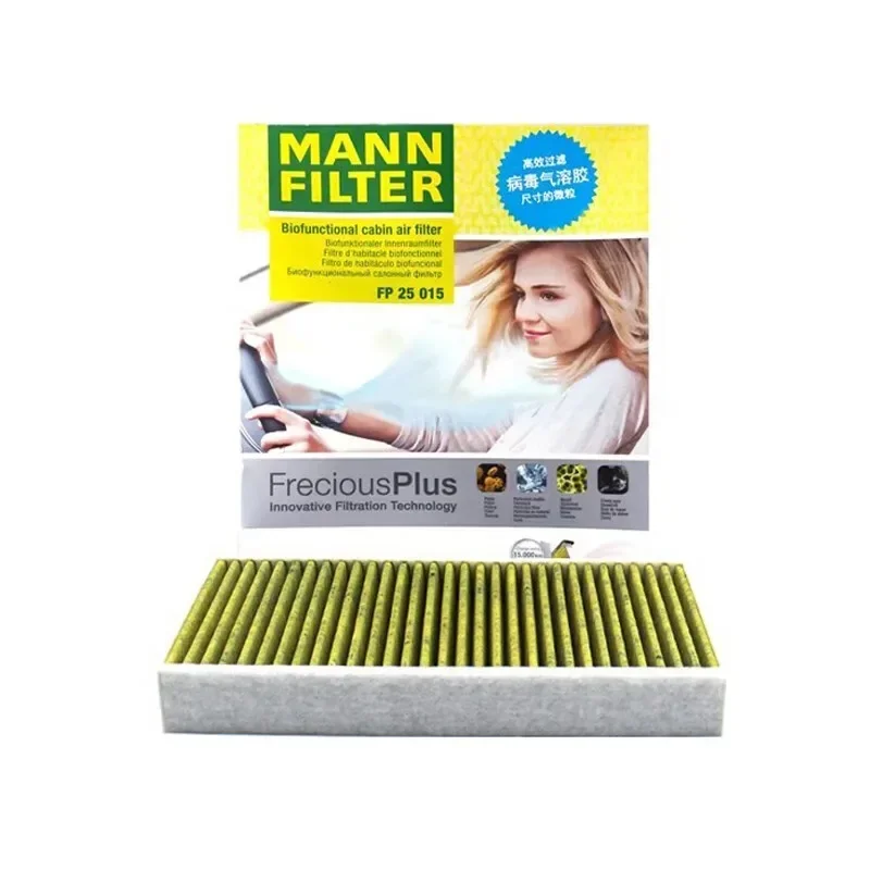 MANNFILTER FP25015 filtr powietrza kabinowego do silników TESLA Model 3 06.2018- Model Y 01.2021- 110768100A 110768100B 110768100C