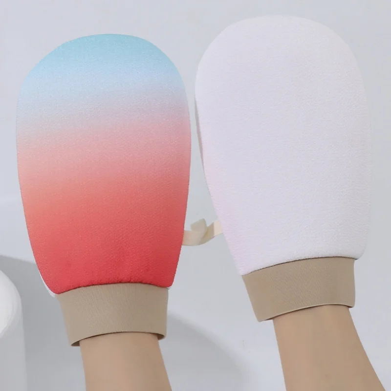 1개 각질 제거 샤워 장갑 무통증 등 각질 제거 스크러버 딥 클렌징 필링 목욕 액세서리 바디 마사지기