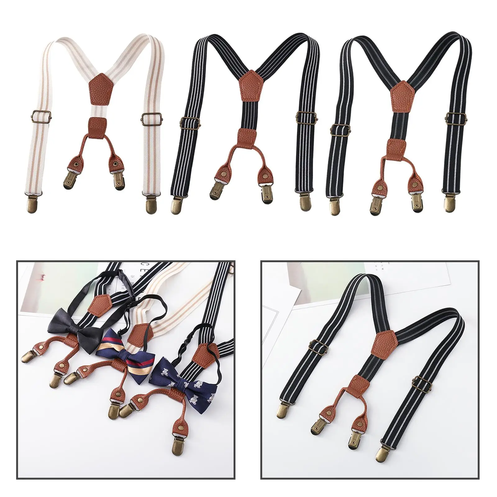 حمالات أطفال بنمط مخطط على شكل حرف Y من الخلف لزي عيد الميلاد والهالوين #1