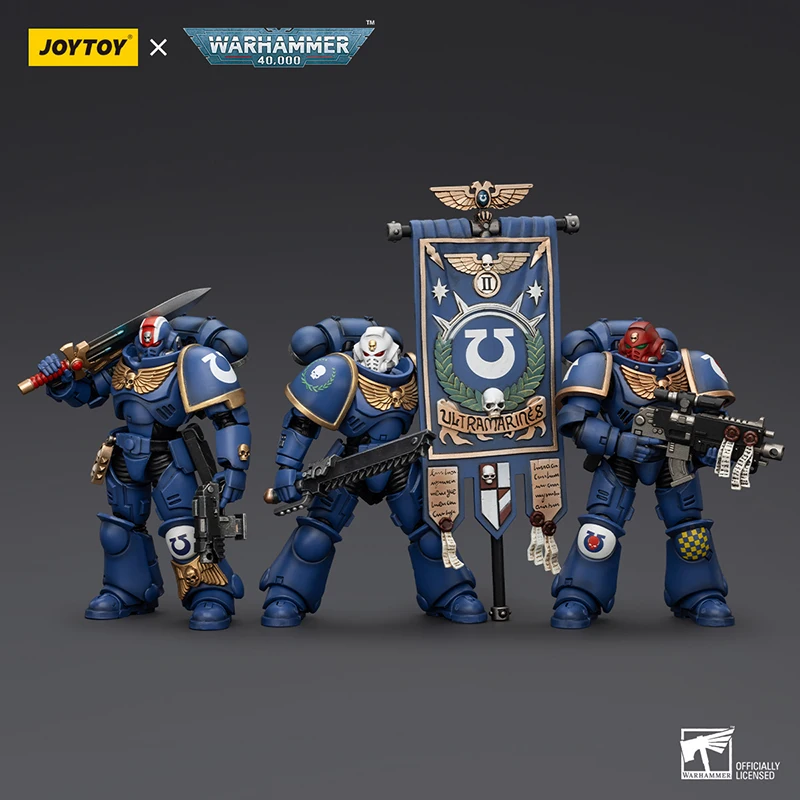 

JOYTOY Warhammer 40K 1/18 Ultramarines Heroes of the Chapter Primaris Posca Erastus Castor Anime Soldier Action Figure Model Toy