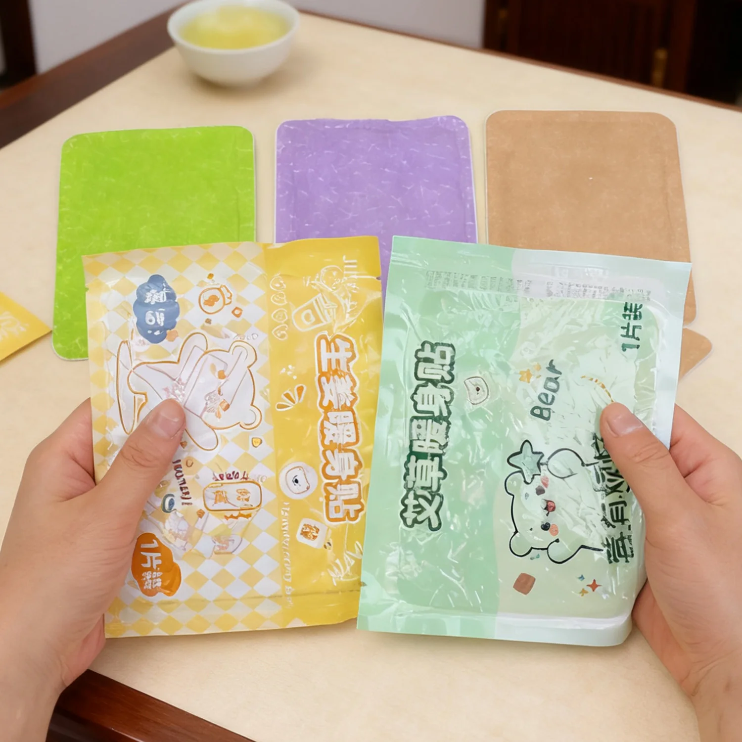 العشبية الدافئة الجسم التصحيح طويلة الأمد التدفئة السريعة التدفئة حتى الشيح الساخن ضغط ملصقات دافئة الخصر والبطن ملصقات دافئة