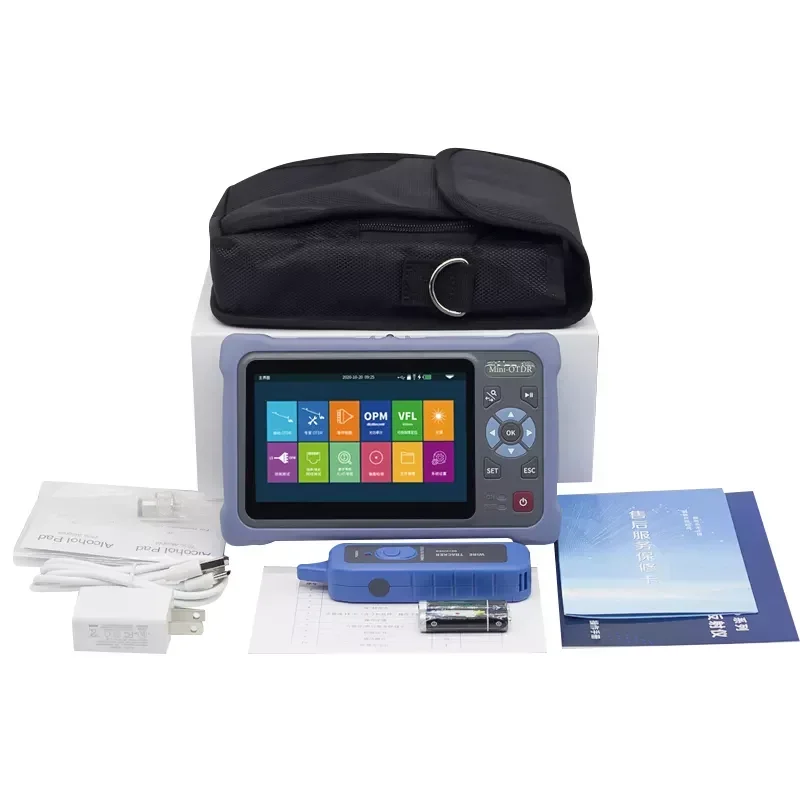 NK4000D Mini Pro OTDR Fiber Optic Tester, 1310/1550nm Wavelength, 26/24dB Dynamic Range FTTH Cable Test Equipment