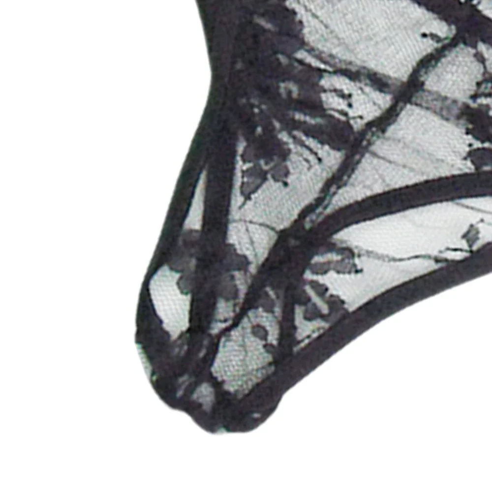 Sexy Mens Low Rise Briefs Lace Sheer Panties Hollow G-String Thong Underwear Ultra Thin See Through Underpants Erotic Lingerie