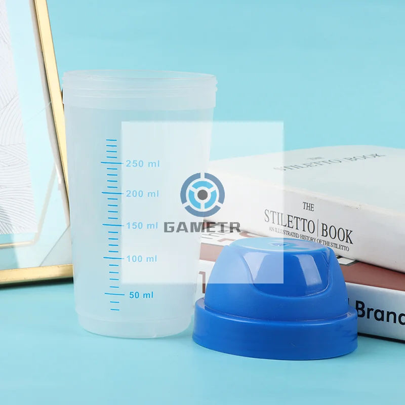 Transparent Food Grade 300ml Plastic Shaker Bottle Creative Milkshake Protein Powder Mixing Bottle Portable Shake Cups Water Cup