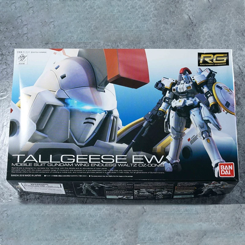 Bandai Gundam Model Kit RG 1/144 TALLGEESE EW Action Figure Mobile Suit Gundam  Wing Endless Waltz 0Z-00MS Toys For Boys