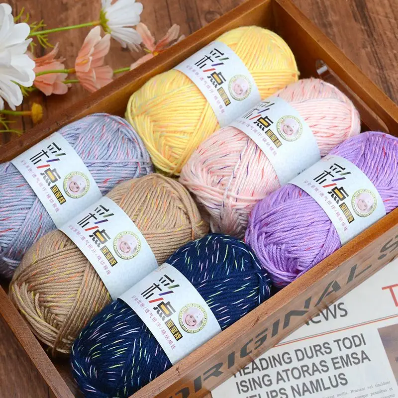 50g Colorful Baby Thread Hand Woven Medium Fine Line Scarf Hat Knitted Yarn Soft, Anti Pilling Non Shedding  Non Fading