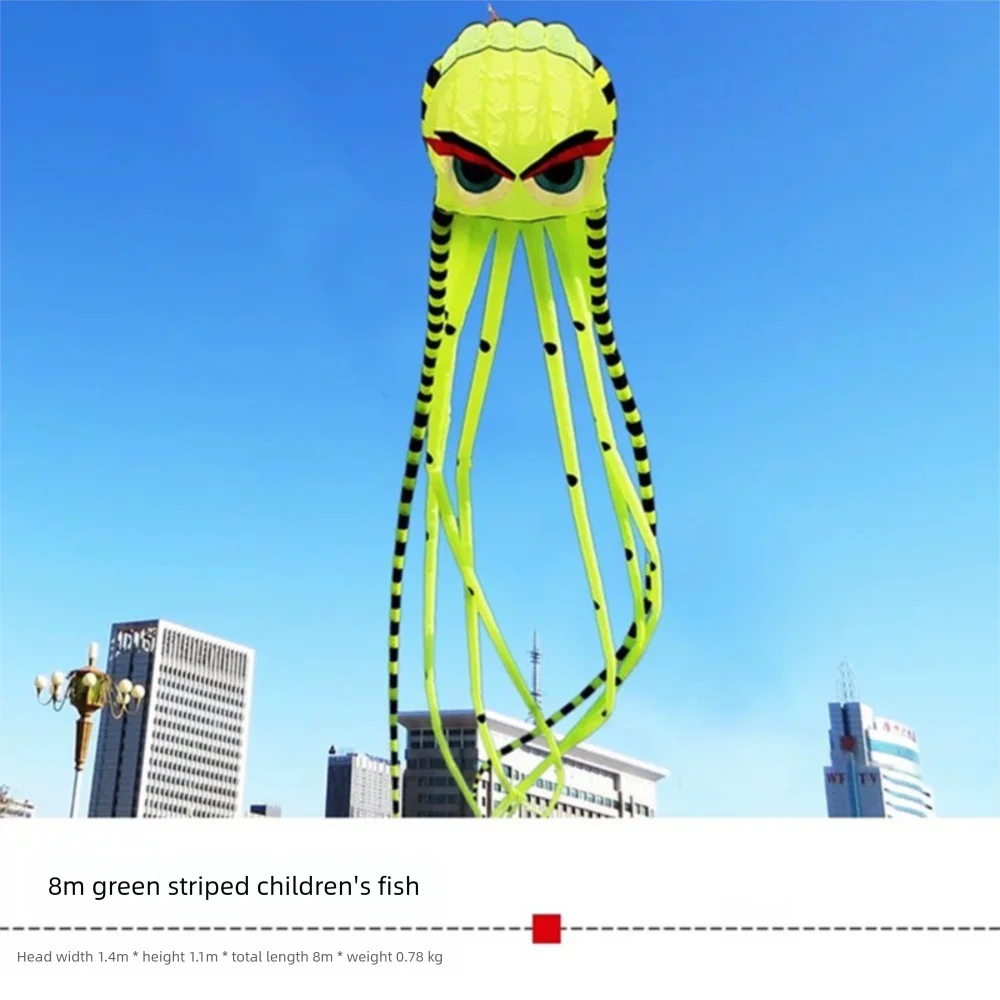 

New Easy To Fly Magic Octopus Kite with Long Tail 8 Meter Children's Kite Good Flying 3D Octopus Soft Kite Family Trips