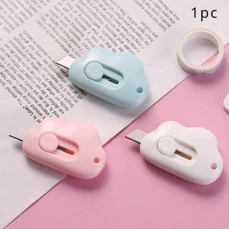 

Mini Cloud Kawaii Utility Knife Portable Unpack Express Paper Cutter Student School Office Stationery Cutting Supplies