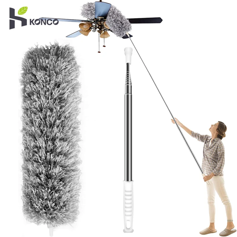 

Microfiber Feather Duster Extendable Duster Cleaner Brush Bendable Dust Brush For Car Furniture Household Cleaning Tools