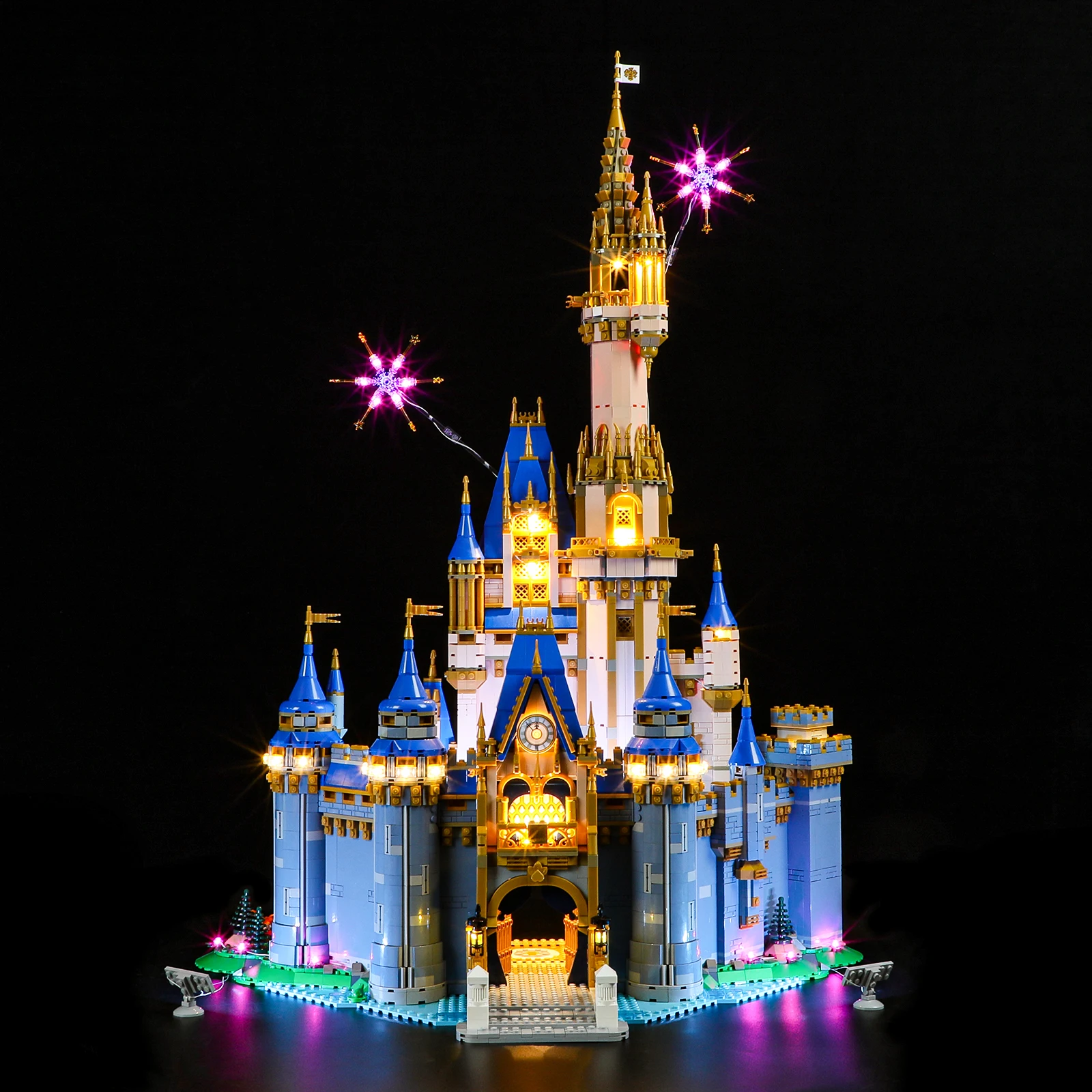 Hprosper 5V LED Lights For 43222 Disney Castle DIY Decorative Lamp With Battery Box (Not Include Lego Building Blocks)