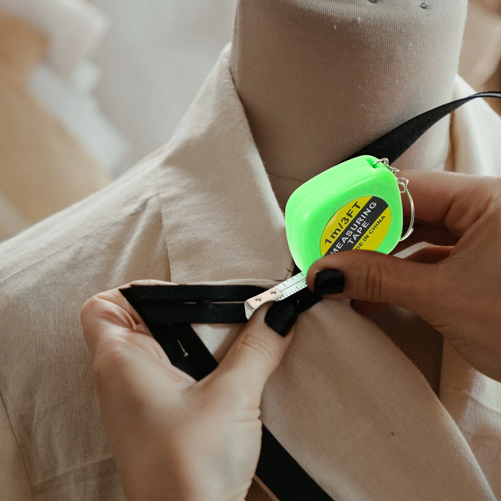 12 PCS Mini Tape Measure Portable Tool Keychain Toy Measuring Automatic Adhesive