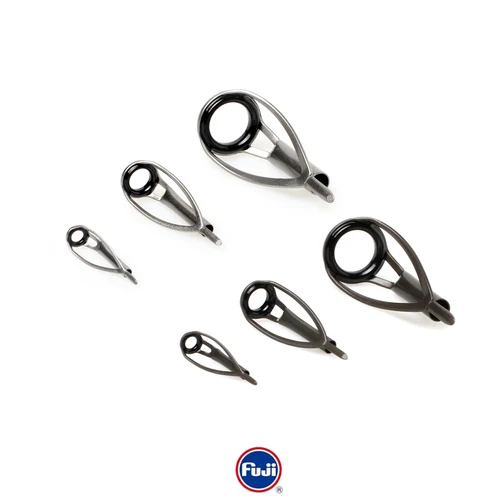 Anillo de Alonita con punta superior Fuji Original, guía de alta calidad, reparación de caña de pescar, guías DIY, varilla construida, 2 uds.