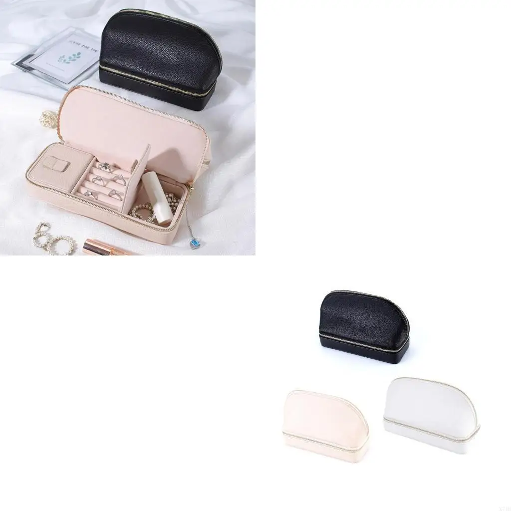 

Jewelry Box Convenient Earrings Jewelry Storage Bag Lipstick Rings Storage Box