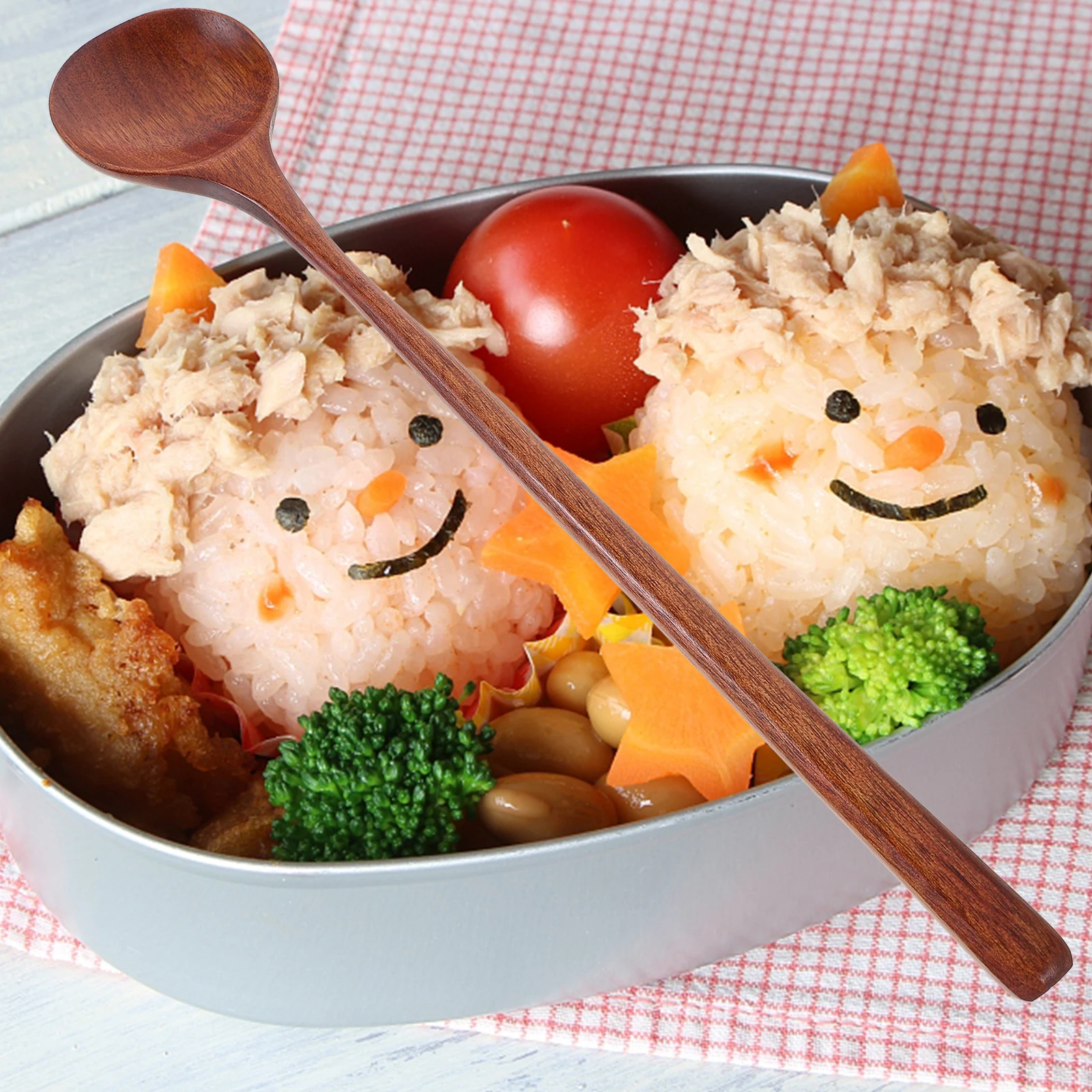 

5 pcs Wooden Spoons 33Cm Natural Long Handle Stirring Spoon For Cooking Sauteing Mixing Food-Grade Non-Scratch Kitchen