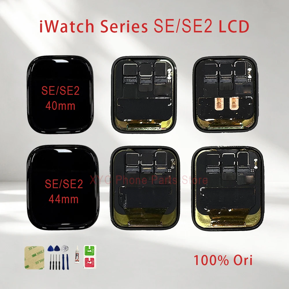 40mm 44mm LCD Touch Screen Digitizer Assembly For iWatch Series SE, SE2 Display Replacement With Adhesive Tape & Repair Tools