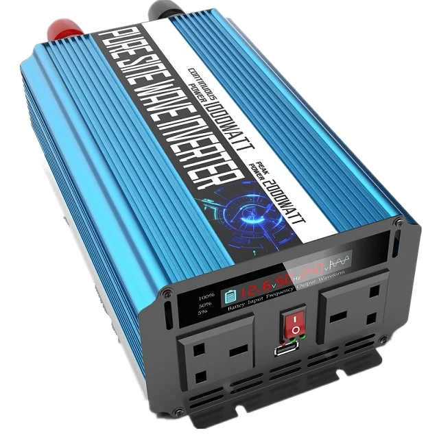 Pure Sine Wave 1000W Inverter DC to AC Converter Compatible with 110v 120v 220v 230v 240v Compatible with 12V 24V 48V