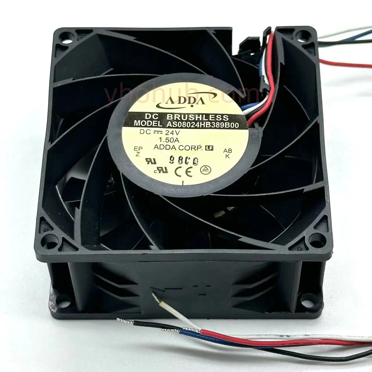 

ADDA AS08024HB389B00 DC 24V 1.50A 80x80x38mm 4-Wire Server Cooling Fan