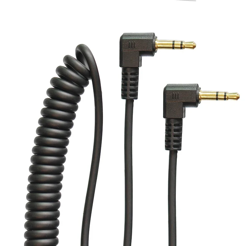 two 90 degree angled  elbow Spring Coiled 3.5mm Male to Male stereo audio AUX cable for  car AUX