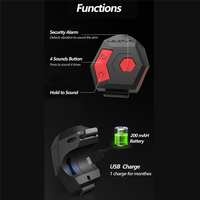 Electronic Bike Horn Bell USB Rechargeable Bicycle Handlebar Cycling Alarm Ring Bell 120Db Loud Horn Anti-Theft Scooter Durable