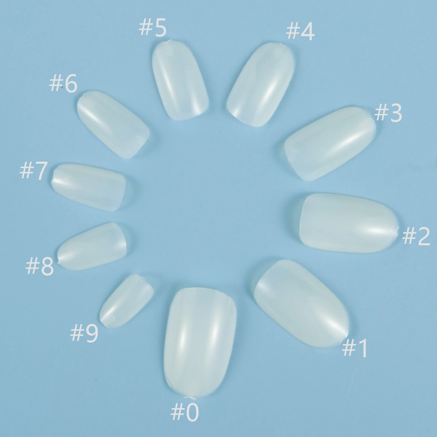 الأوسط شكل دائري 100 قطع حجم واحد أظافر صناعية نصائح 10 أحجام المتاحة غطاء كامل عبوة الأظافر وهمية حجم 4 5 6 الأظافر الصغيرة #3