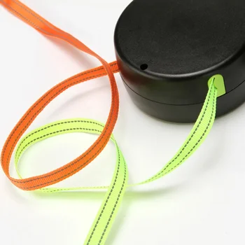 Durable Double Dog Leashes Automatic Retractable Nylon Lead Extension Puppy Walk Roulette with Light Fidget Toy Poop Bag Case 3