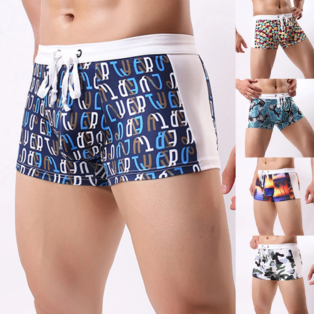 Comfortable Swim Trunks For Men Bathing Men Swimwear 5 Spandex Brand New Condition Classic Theme Flat Corner Style