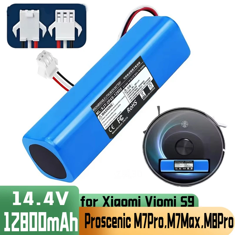 Сменный аккумулятор для робота-пылесоса Proscenic M7 Pro/Max/LDS, M8 Pro, U6/Lenovo LR1/Xiaomi Viomi S9 14,4 В.