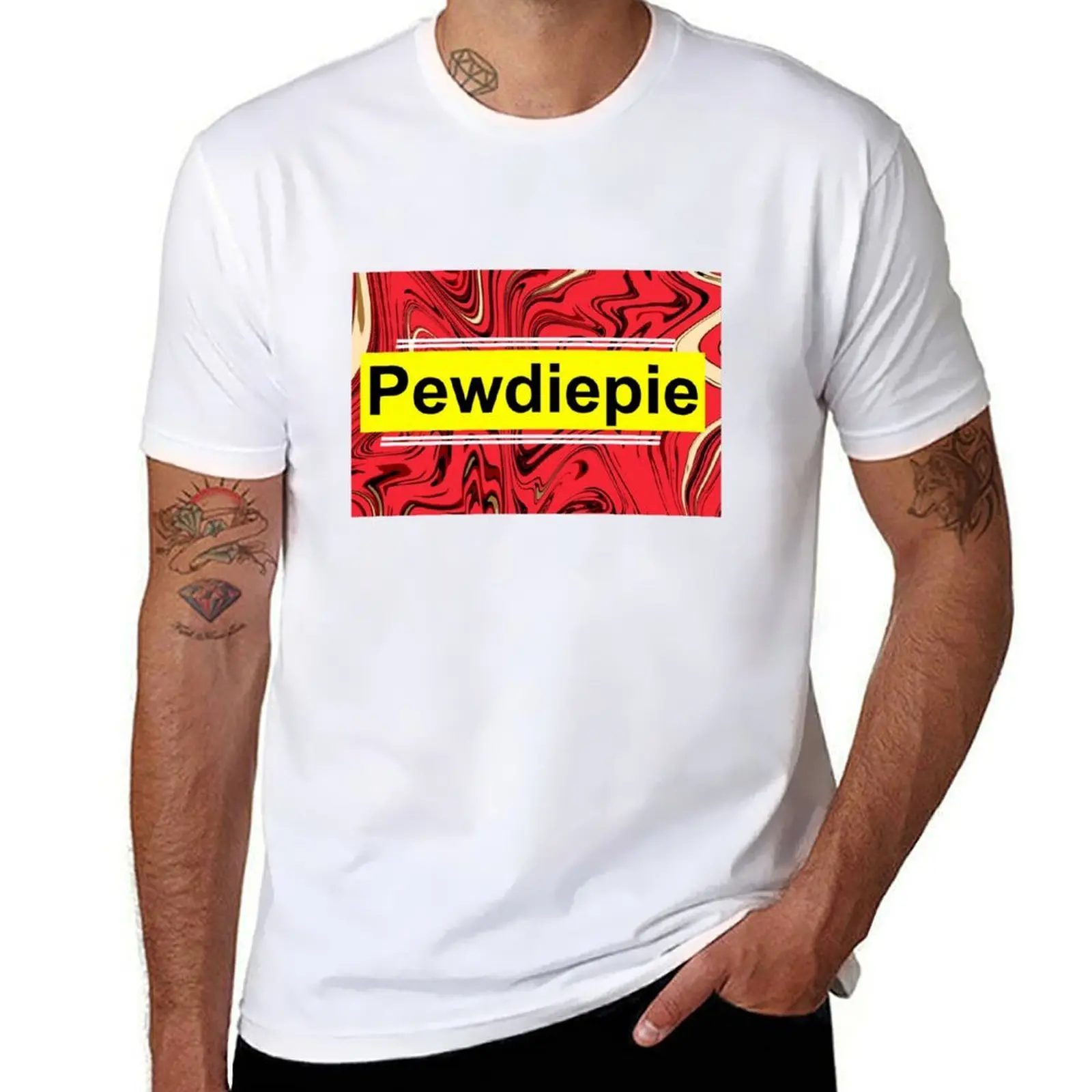 

pewdiepie redbubble poster T-Shirt cotton t shirt man anime tshirt T-Shirt