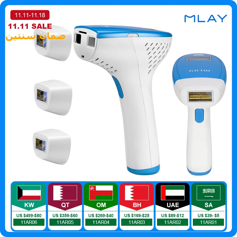 

IPL Hair Removal Mlay M3 Laser Epilator Permanent Hair Removal Machine Face Body 3IN1 Electric depilador a laser 500000 Flashes