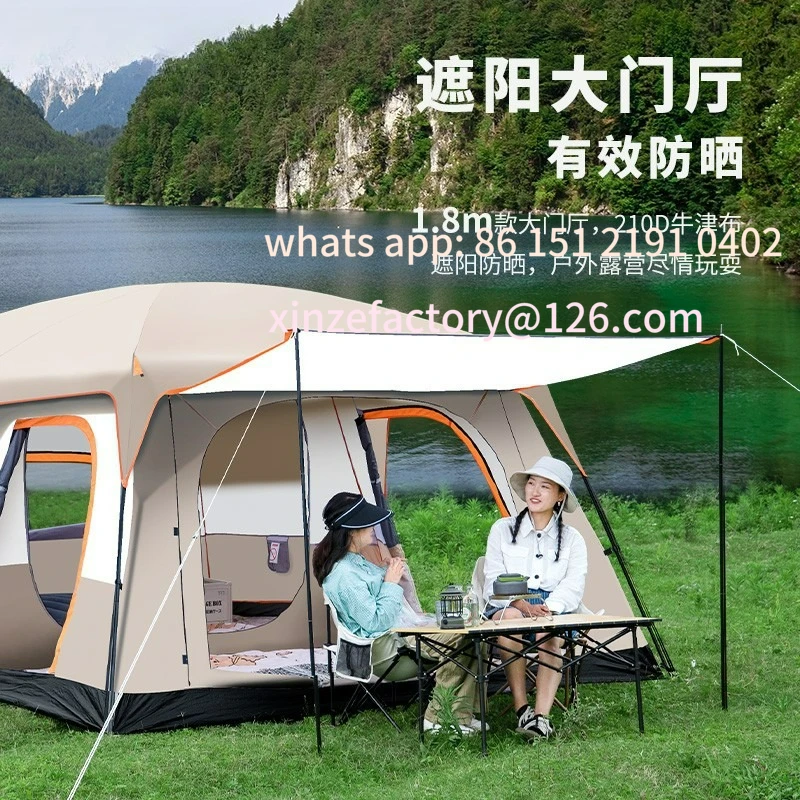 

Customizable Tent Outdoor Two Bedrooms One Living Room Large Space Camping Equipment Sunscreen Rain Protection Park Picnic