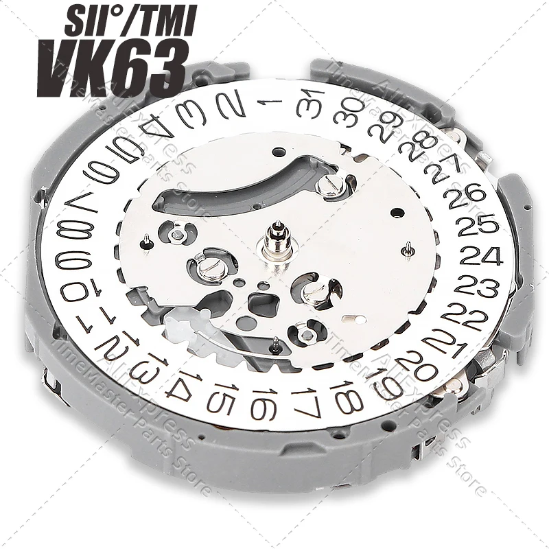 Quartz Watch Movement VK63 VK63A Date At 3 Chronograph Multifunctional Watch Movement Replacement With Battery Accessories