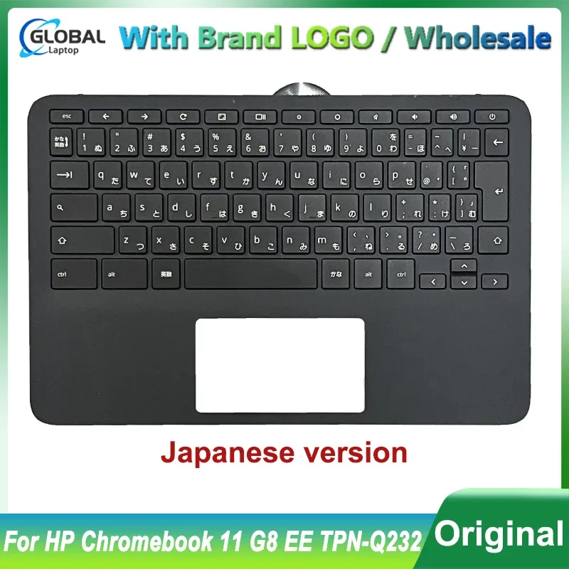 

Original New JP Keyboard For HP Chromebook 11 G8 EE TPN-Q232 Laptop Palmrest Upper Cover Top Case Japanese keyboard L92832-291