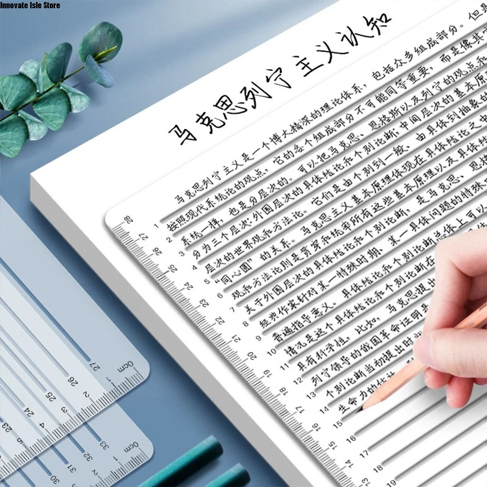 Handwriting Homework Stationery Calligraphy Template Writing Stencil Ruler Lines Markings Ruler Straight Line Stencil Ruler