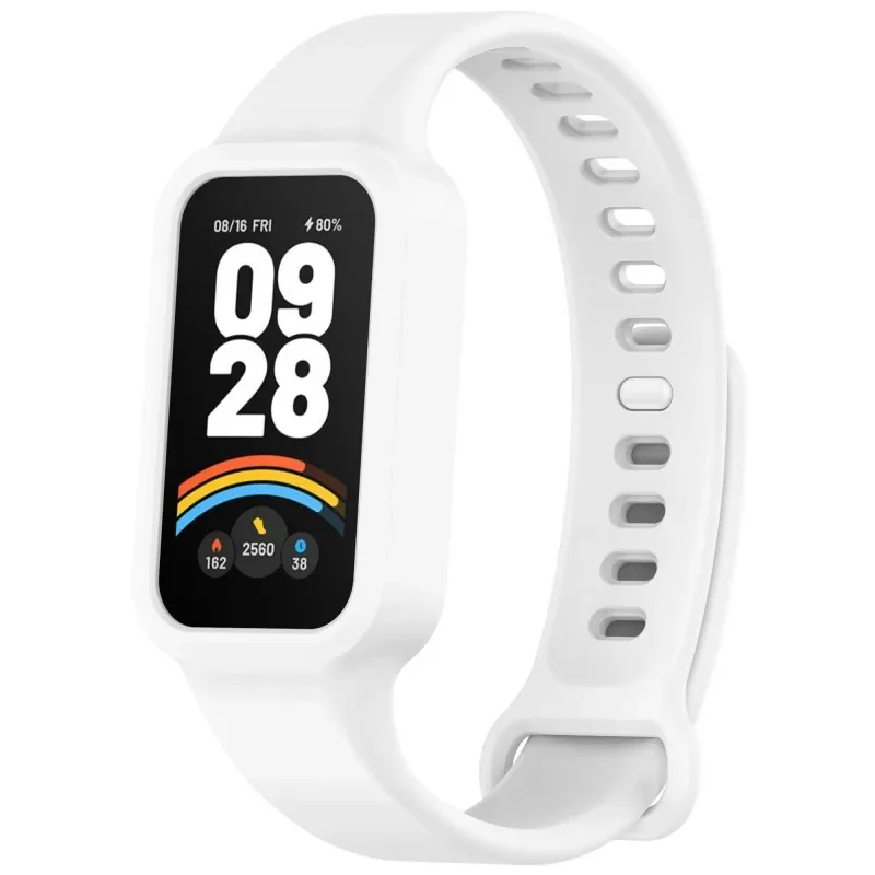 Silikonarmband+Hülle für Xiaomi Smart Band 9 Active Strap Smartwatch-Zubehör Armband für Redmi Band 3 Armband Uhrenhülle – Detail 9