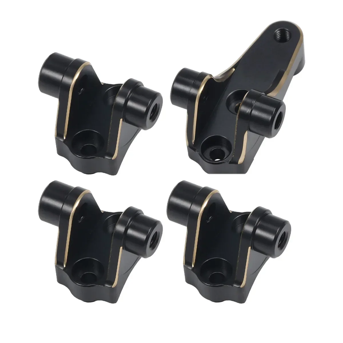 37g Black Brass Front and Rear Axle Link Mounts Suspension Mounting Set for 1/10 RC Crawler TRX4 Defender Bronco Upgrade Parts