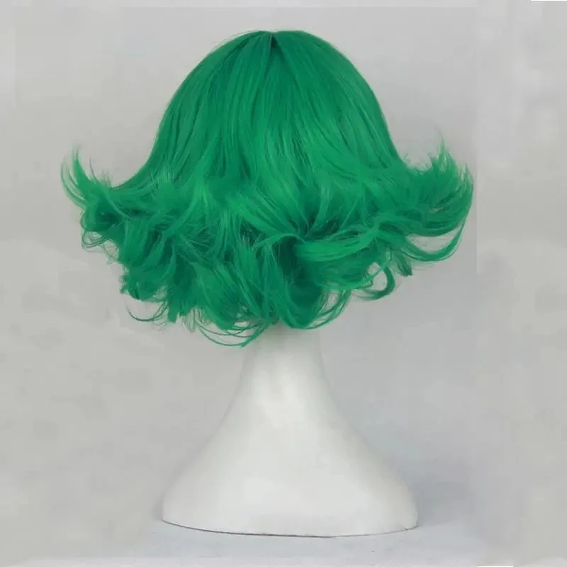 Anime One Punch Man Senritsu no Tatsumaki Cosplay Wig 30cm Short Curly Wavy Heat Resistant Synthetic Hair Wigs
