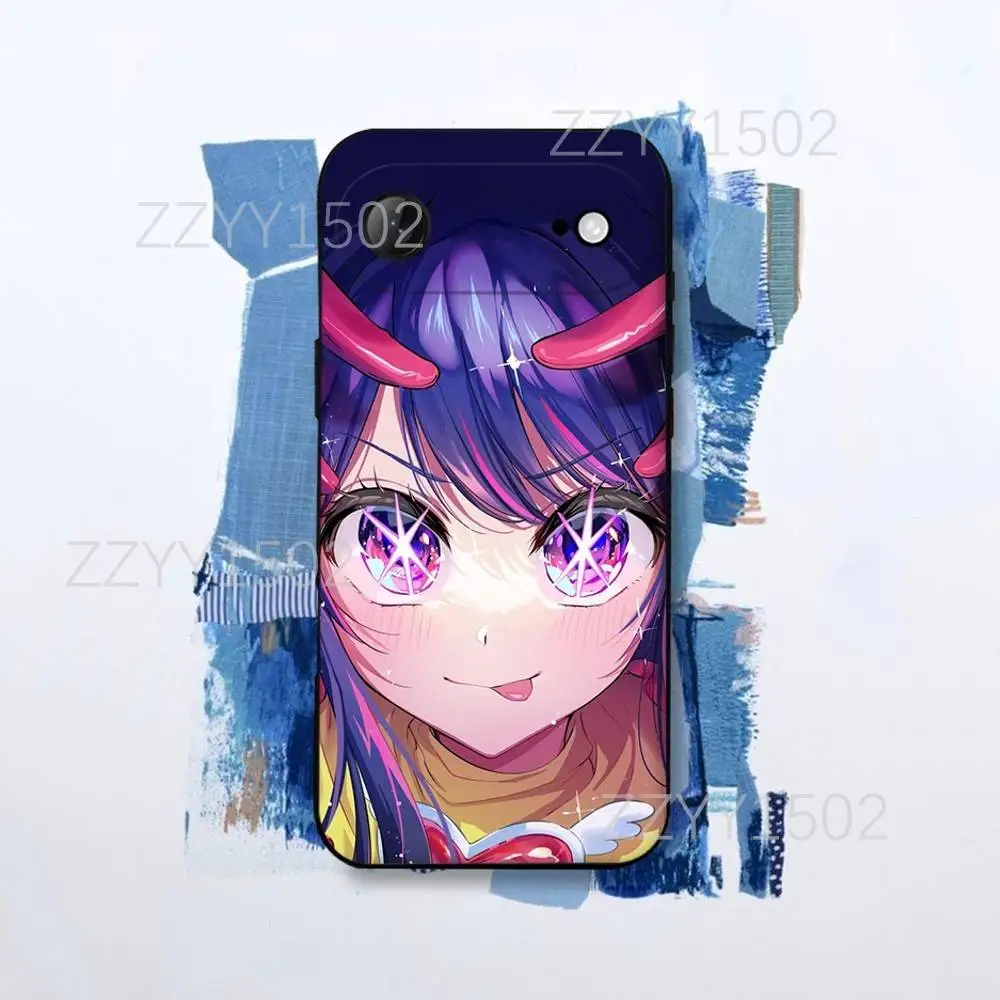 เคสโทรศัพท์อนิเมะ Oshi No Ko สำหรับ iPhone 17,16,15,14,13,12,Pro,Max,Plus,E,SE4,Air,Mini สีดำ