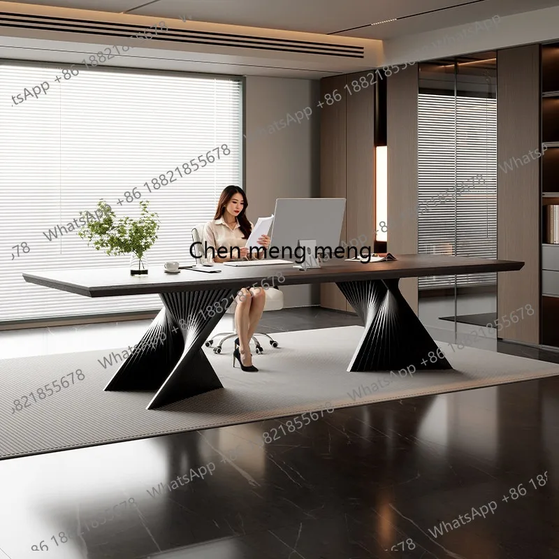 

Modern simple solid wood young boss desk new high-end new computer business desk