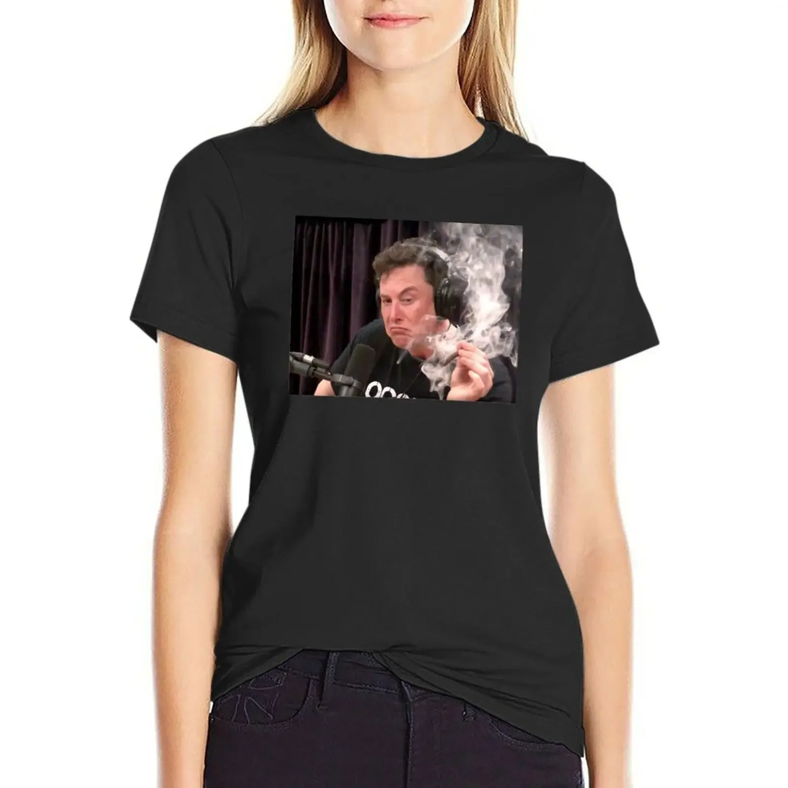 

Elon Musk Joe Rogan T-Shirt quick drying quick-drying plus sizes cropped t shirts for Women