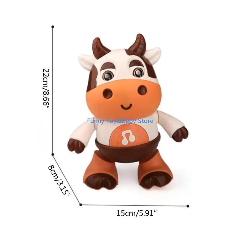 C90B Elektrisch dansen speelgoed educatief speelgoed Musical Interactive Kids Gifts Small vee vorm speelgoed Live dieren voor