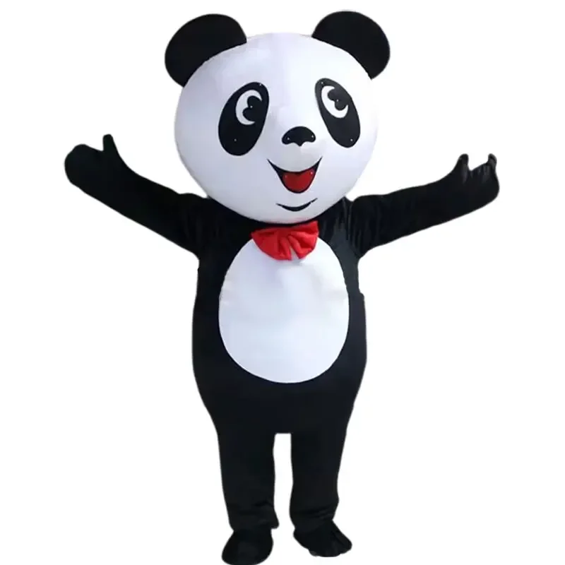 Disfraz de Mascota de panda de peluche, muñeco de pingüino divertido, conjunto de cosplay de panda de dibujos animados, Navidad y Halloween, nuevo