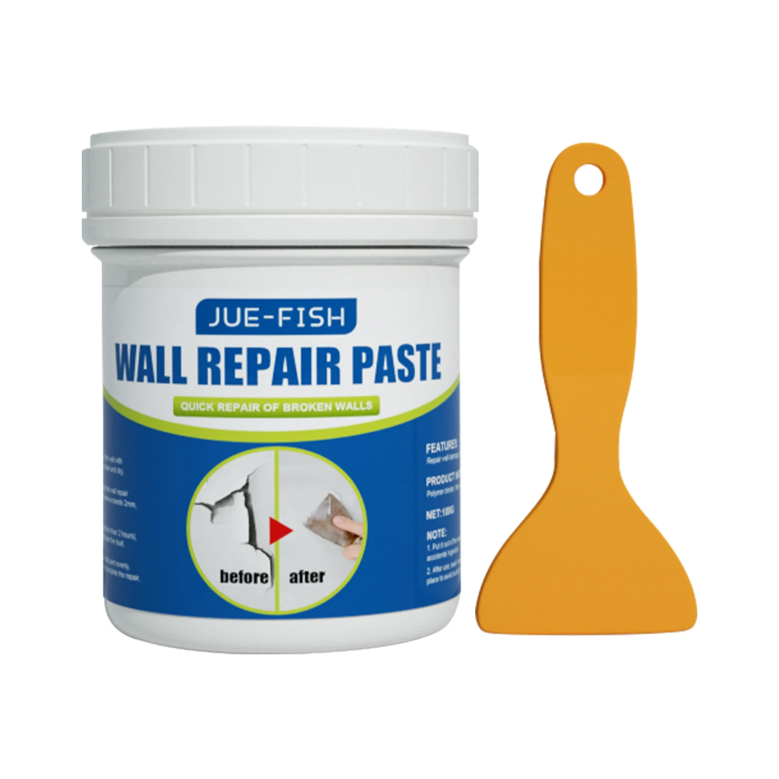 Wall Repair Paste - Cover Stain Repair Agent Wall Paint Peeling Off Moisture-Proof Wall Paint Crack Wall Mending Paste, Drywall Hole & Spackle Filler for Most Interior Walls