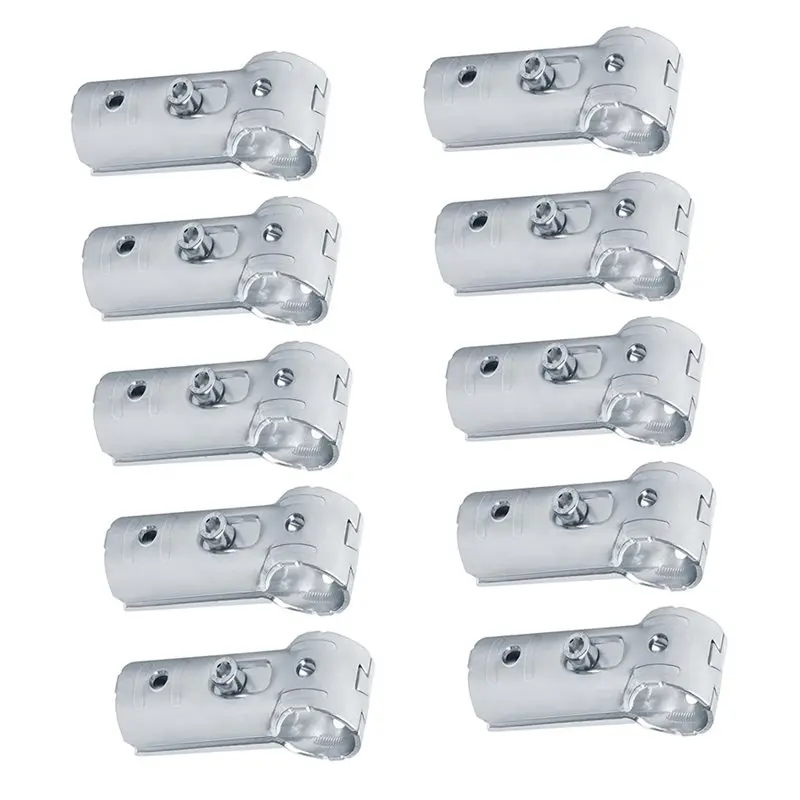 CYCLI-Set T الأنابيب المشبك موصل ل 1In جولة أنبوب المناسب عدة (10 قطع)، سلسلة ربط سياج، الكربون الصلب المحملة المشابك