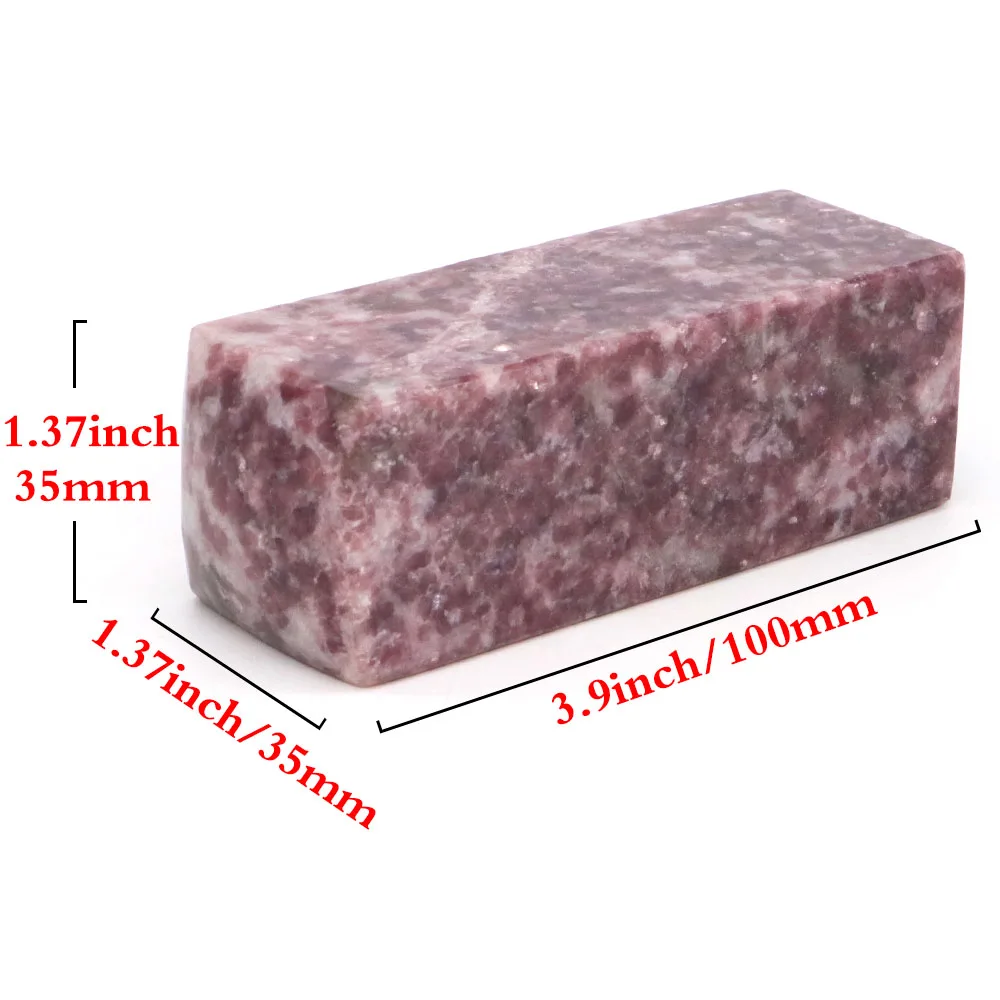100mm Cuboid Natural Gemstone Purple Mica Reiki Healing Polished Stone Crystal for Making Seal,Home Room Decoration Gift #W130