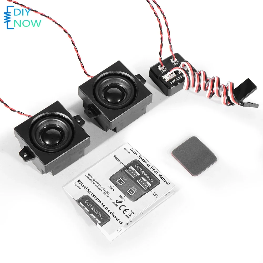1 Stück Fernbedienbare Dieselmotor-Soundmodul-Simulation mit 5W Lautsprecher, 8 Ohm, für Modellautos und LKWs